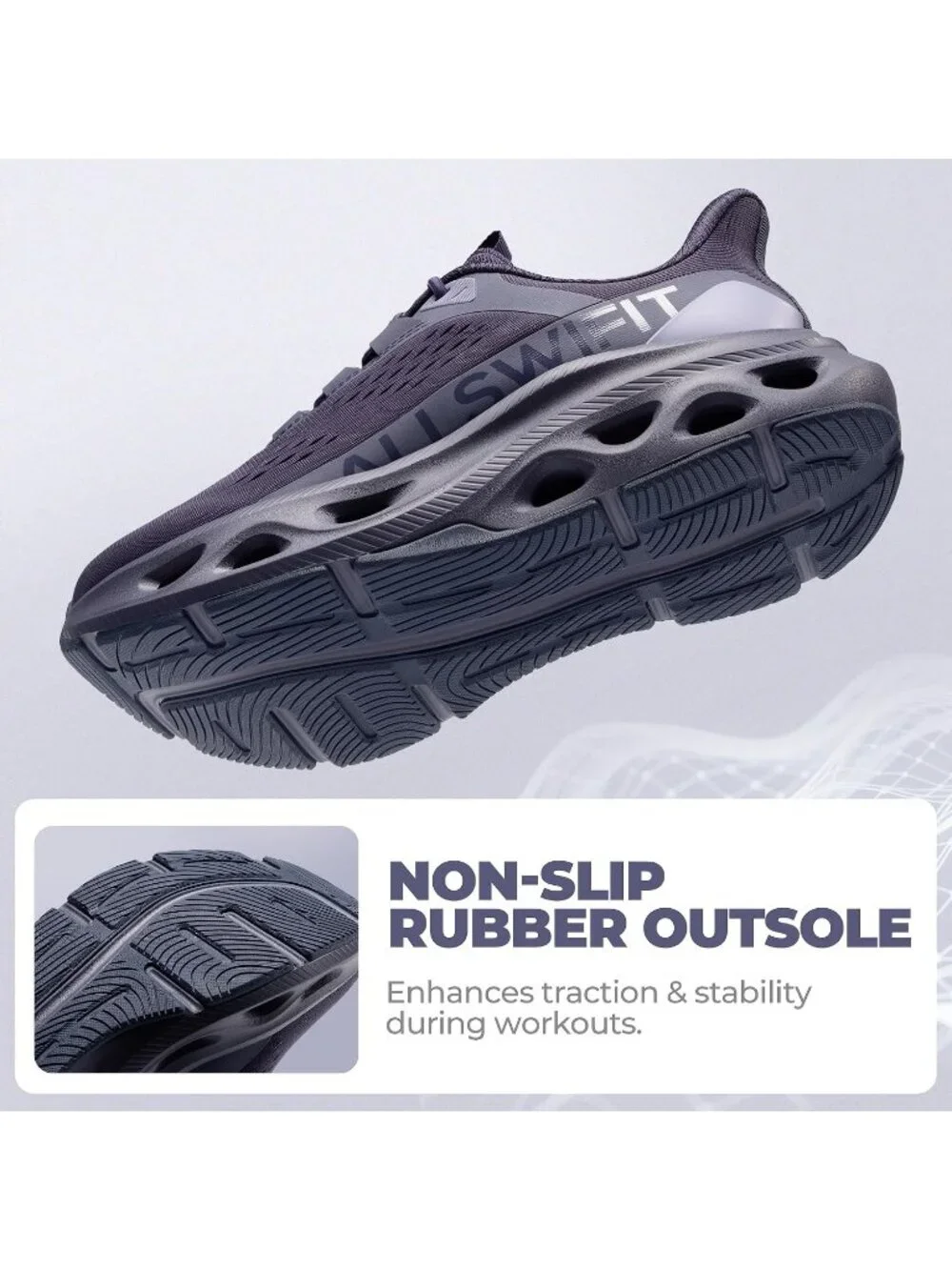 Women's Purple Walking Shoes Non Slip Lace Up Round Toe Athletic Tennis Sneakers